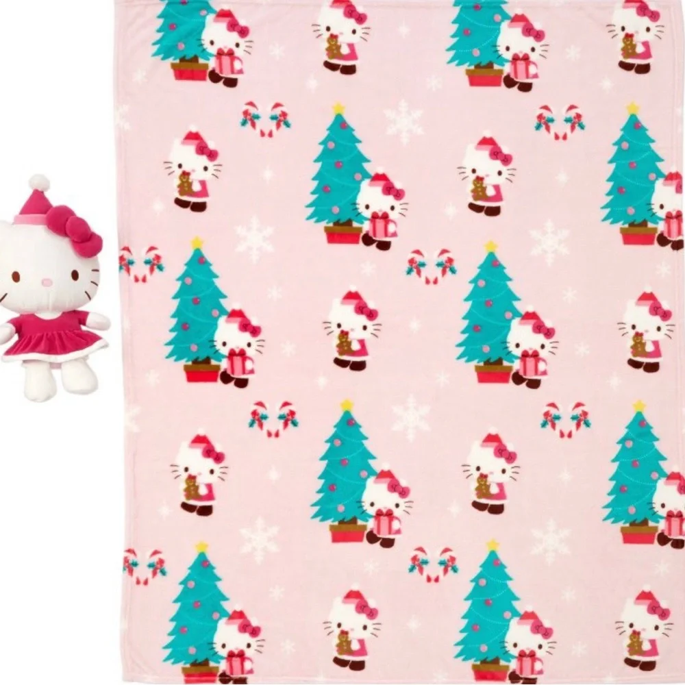 Hello Kitty Pillow and Throw